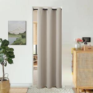 BGment Camel Door Curtain 78 Inch Length for Doorway, Bedroom Closet Curtain, Privacy Thermal Insulated Blackout Grommet Room Divider for Room Separation, 1 Panel, 40 Inch Wide