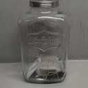 2 Gallon Glass Drink Dispenser - Stainless Steel Leakproof Spigot and Lid, Beverage Glass Drink Dispensers for Parties, Water Beverage Dispenser Liquid Laundry Detergent Dispenser