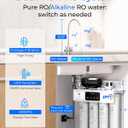 Waterdrop T4-A Alkaline pH+ Reverse Osmosis Water Filter, Dual Flow, NSF/ANSI 372 Certified, 10-Stage, 450 GPD Tankless Undersink RO Filtration System, 2:1 Pure to Drain, BPA Free, Plug-in Required