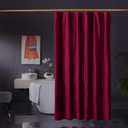 Velvet Burgundy Shower Curtains for Bathroom,260 GSM Heavy Duty Red Fabric Luxury Shower Curtain with Hooks, Washable, Thicken,Waterproof for Hotels, Bathtubs, 72 x 72 inches