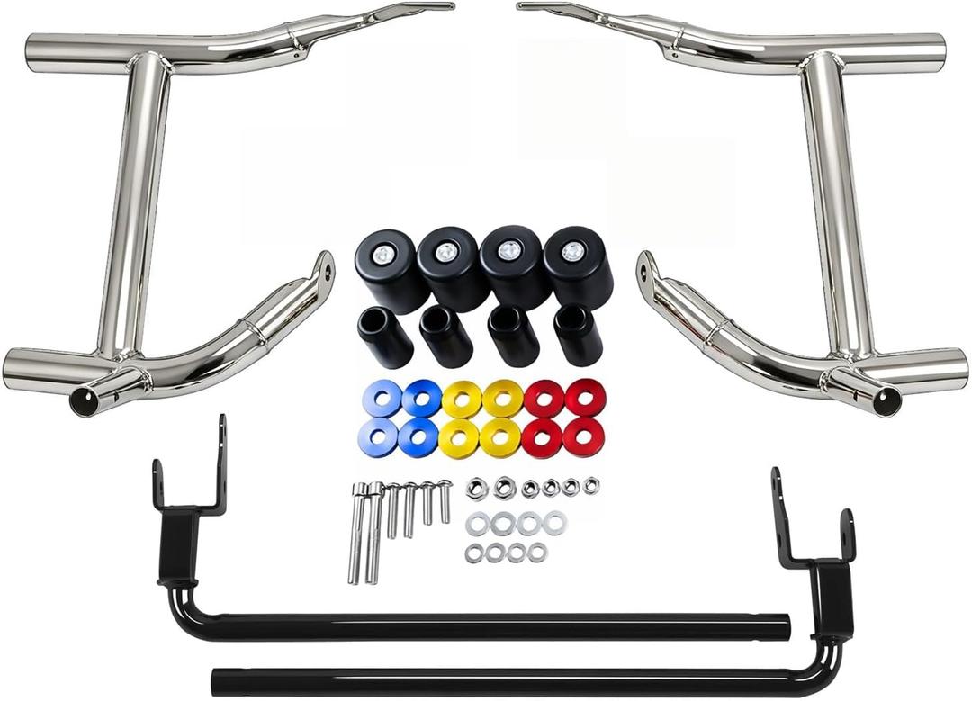 Saddle Bag Guards for 2009-2025 Harley Touring Street Glide Road Glide Road King Electra/Ultra (Chrome)