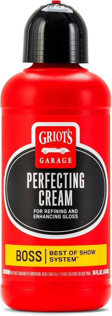 Griot's Garage BOSS Perfecting Cream for Car Polishing and Detailing, Light Polish, Fine Scratch, Swirl Remover for Vehicles, 16oz