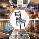 Stretch Dining Chair Seat Covers Set of 2,Dining Chair Slipcovers, Floral Printed Chair Covers,Soft Fabric Washable Upholstered Chair Seat Protector, No Rear Covers for Home Kitchen Dining Room (Light Purple Flowers + Butterflies)