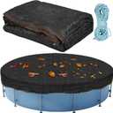 29 X 29 Ft Leaf Net Pool Covers for18-26Ft Round Above Ground Pool, 29ft Winter Pool Mesh Cover with 100FT String Fits 18-26FT Round Above Ground Pools, Cover Size: 29 X 29 FTSquare