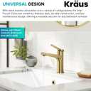 KRAUS Indy Bathroom Faucet in Spot-Free Brushed Brass with Single Handle, Pop Up Drain and Supply Lines, KBF-1411SFBB