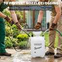 1 Gallon Pump Sprayer for Lawn & Garden Heavy-Duty Hand Pressure Sprayer with 16 Long Wand, 4 Nozzles, Adjustable Spray, Leak-Resistant Garden Sprayer for Rock Mulch Stabilizer