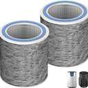 HP102 HP152 HEPA Replacement Filter for Shark HP100 Series Air Purifier HP102PET HP152 HP132 HC450 HC451 HC452 HC455,3-in-1 True H13 HEPA Activated Carbon Pre-Filter,Compare Part #HE1FKPET, HE1FKBAS