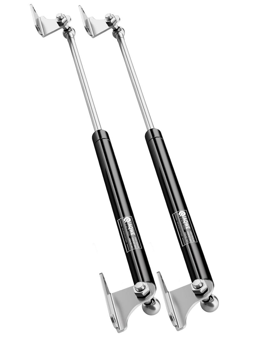 13 Inch 22.5Lbs 100N Gas Struts for TV & Kitchen Cabinet Door, Toolbox Toy Box Storage Cabinet Trash Bin Lid Boat Hatch Truck Cap Windows, DIY Gas Lift Shocks Kit with L Mount Brackets, 2 Pcs by IAQWE