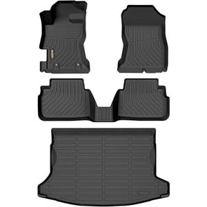 Binmotor-for Subaru Crosstrek 2018-2023 & Subaru Impreza 2017-2023 (Only for Fuel Models) All Weather Floor Mats & Cargo Liner, Car Mats for for Crosstrek Accessories-Black