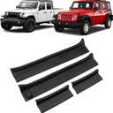 Door Sill Guards Kit Rubber Door Entry Guards Protector for 2018-2024 Wrangler JL JLU Gladiator JT 4 Door Accessories Parts Door Sill Guards Edge, 4PCS