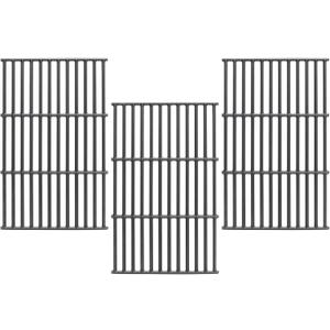SafBbcue 19.7" Grill Grates for Char-Griller 1733 2735 Smokin' Champ Charcoal Grill Replacement Parts Chargriller 1624 1722 Replacement Parts Cast Iron Grates 3-Pack