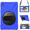 Case for Samsung Galaxy Tab S5e 10.5 2019 (SM-T720/T725/T727),Portable Heavy Duty Dropproof Protective Cover Case with 360 Rotating Stand,Handle & Shoulder Strap,Stylus Pen (New Blue)