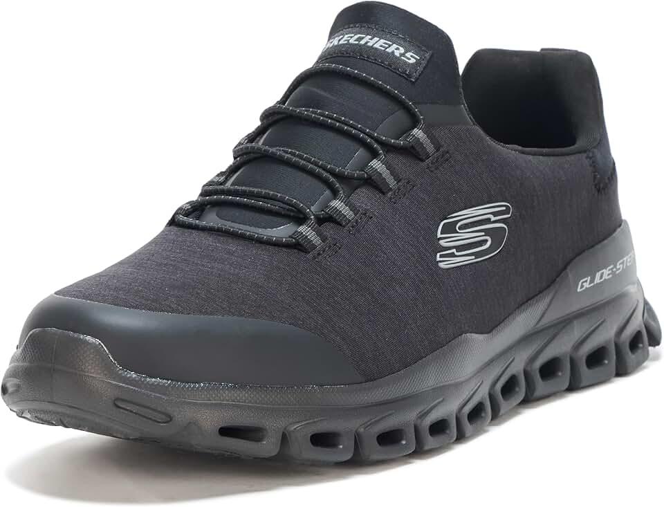 Skechers Men's Glide-Step RYLA Sneaker, Black/ Black, 8 Wide
