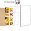 13x21 Collage Frame with 10 Openings 4X6 Pictures, Multiple Picture Frame with Mat, Wall or Tabletop Decor, White Wood Grain,1 Pack