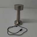 Retro Table Lamp Metal Touch Decor for Bar Coffee Restaurant Decoration Light Desk LED Rechargeable Night Lights Bedroom(Silver)