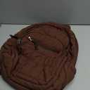 College Laptop Backpack, Travel Backpack for Women, Quilted Casual Daypack, Water-Resistant Bookbag for 15.6 Inch Laptop, Chocolate