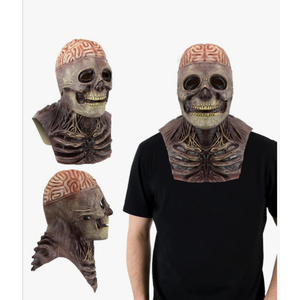 Bulex Skull Mask - Scary Full Head Skeleton Headgear - Realistic Halloween Cosplay Latex Horror Mask