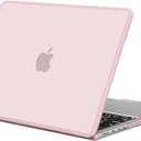 BlueSwan Anti-Cracking Hard Shell Case Compatible with MacBook Pro 14-inch 2025 2024-2021 Release M4 M3 M2 M1 Pro/ Max Chip, Anti-Fingerprint Soft TPU Bumper, Frosted Cute Pink
