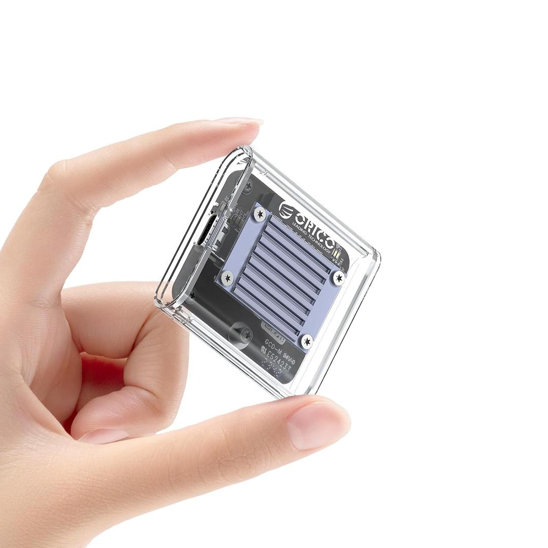 ORICO M.2 2230 NVMe SSD Enclosure, 10Gbps USB C 3.2 Gen2 to NVMe Adapter Compatible with iPhone 15/16 Pro Max ProRes, M.2 Reader Supports UASP, Trim, M-Key(B+M Key) - TC20