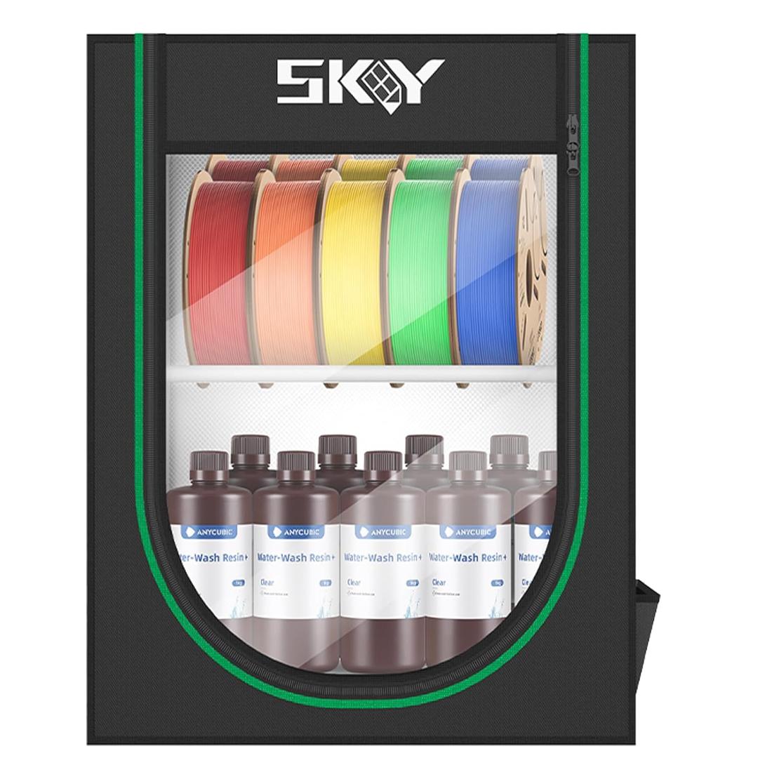 Lutyr 3D Printer Filament Storage Rack, 20 Roll Pack, Iron, Metallic Multicolor, Expandable, Tiered Shelf, 2 Shelves, 12.5kg Capacity, Tabletop, 3D Printing Accessories, Model Display