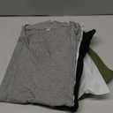 Huukeay 3 Pack Women's Deep V Neck Shirts Short Sleeve Slim Fitted Tops Basic Casual Tee Summer Going Out Tight T-Shirts (XX-Large, Black, Gray, Army Green)