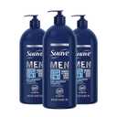 Suave Men 2 in 1 Anti Dandruff Shampoo and Conditioner, Classic Clean with Bamboo scent, 40 oz, Pack of 3