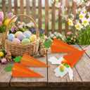 LaVenty Easter Gift Bag Bunny Carrot Gift Bag Party Favor Bags Handle Tissue Paper for Easter Party Birthday Baby Shower Supplies