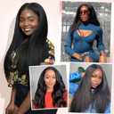WIGER Kinky Straight U Part Wigs Human Hair Half Wig Natural Color Glueless Thin Leave Out Curly Hair 200% Density 22 Inch kinky Curly Clip in Wigs for Black Women Wear And Go Wig