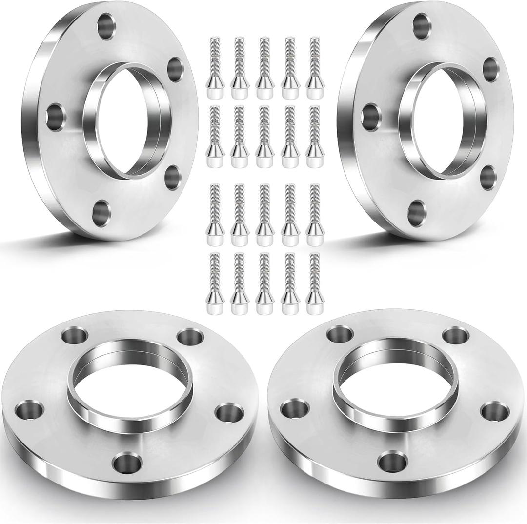 ECCPP 15mm 5x120 12x1.5 72.56mm Wheel Spacers 5x4.75 to 5x4.75 5 Lug with Extended Bolt Lugs fit for E46 M3 E92 E90 525i 535i 525xi 530i 540i M5 528e 535is-4PCS