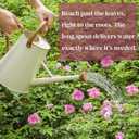 Metal Watering Can with Removable Spout, 1.5 Gallon Large Watering Cans for Plants, Galvanized Steel Gardening Water Can for Indoor & Outdoor Use, Watering Pot with Ergonomic Movable Handle(White)