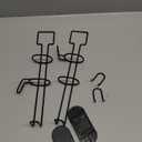 Hair Tool Organizer, Bathroom Hair Dryer Holder Wall Mounted Hair Straightener Hanging Rack Hair Styling Tool Storage Organizer Stick Stand for Flat Irons, Curling Wands, Hair Straighteners, Combs