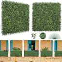 Bybeton 12 Pack 20"x20" Artificial Boxwood Panels, 4-Layer UV Protected Grass Wall Panels, Faux Hedge Wall for Outdoor Indoor Privacy Fence Screen, Garden, Backyard Greenery Backdrop Wall Decor