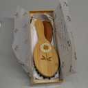 100% Boar Bristle Hair Brush for Women Set by Belula (L Size). Soft Natural Bristles for Thin and Fine Hair. Wooden Comb, Travel Bag and Spa Headband Included!