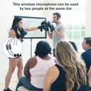 Wireless Microphone Headset Double Professional: Cordless Mic Head for Two People, Heads Handheld Mics 2 in 1- USB-C Rechargeable - 1/4'' and 1/8'' Plug for PA System, Voice Amplifier,Teaching,Fitness