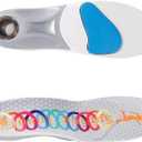 2 x Heavy Duty Support - Over 220 Lbs of Plantar Fasciitis Arch Support Insoles with Airbag Springs for High Shock Absorption Suitable for Men's and Women's Work Boot Insoles (Gray, S)