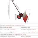 Garvee Snow Shovel with Wheels for Driveway, 20" Wide Adjustable Snow Pusher with 5-Position Angle & Height Handle, Ergonomic Back-Saving Snow Removal Tool for Sidewalks, Yards & Patios - Red