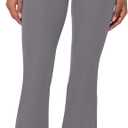 5 x Sunzel Mini Flare Leggings for Women, High Waist Yoga Pants with Tummy Control, Casual Gym Workout Bootcut Leggings (Gray, M)