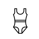 Women's One Piece Backless Size L Black Swimsuit