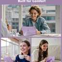 INFILAND Case for iPad mini 7 (A17 Pro) 2024 / iPad mini 6 2021, Magnetic Origami Slim Protective Case, Book-Style Foldable Cover with Pencil Holder, Multi-Angle Stand, Auto Wake/Sleep, Purple