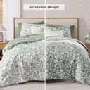BLOOMHAVEN Full Comforter Set -7 Pieces Floral Grey Green Comforter Set for All Seasons, Bed in a Bag Full with Botanical Flowers Comforter, Sheets, Pillowcases & Shams