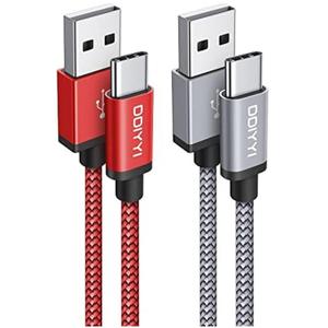 DDIYYI USB C Cable 6ft, 2-Pack USB to USB C Fast Charging Cable Braided Charger Cord for iPhone 17 Air 17 16 Pro Max, Samsung, Pixel 9