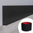 Duzzy Flexible Baseboard Molding Trim, 5 Inch(W) x 20 Feet(L) Peel and Stick Rubber Wall Trim Molding, Self-Adhesive Vinyl Wall Base Cove Base (5 Inch x 20 Feet, Black)