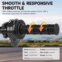 Ebike Full Twist Throttle 3 Pin Waterproof Throttle Grip Kit 12V-72V Quick Twist Throttle for Lectric XP4 MacFox X1 Electric Dirt Bike Scooter Mountain Bike Ebike Bicycle (Carbon Fiber Style)