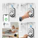 TEEHO TE011W Wi-Fi Keyless Entry Door Lock with Keypad - Smart Deadbolt Lock for Front Door with 2 Keys - Remote Control, Compatible with Alexa & Google, APP Unlock - Easy Installation - Satin Nickel