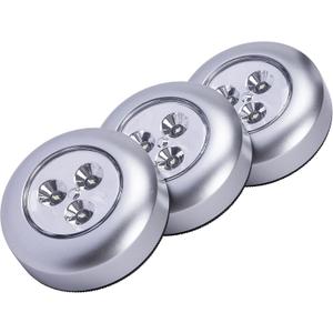 LIGHT IT! by Fulcrum, 30010-301 Stick-On Light, Silver, 3 Pack
