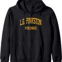 L.G. Pinkston High School HS Dallas TX Retro Sports Zip Hoodie, Medium 