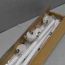 ENJOYBASICS 2 Pack Adjustable Spring Tension Curtain Rods 32 to 54 Inches, Stainless Steel White Shower Rod No Drilling for Window, Bathroom, Closet, Room Divider, 7/8" Diameter