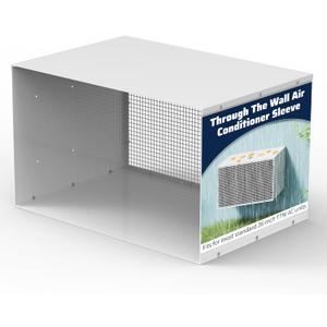 Through The Wall AC Wall Sleeve, Air Conditioner Wall Sleeve Covers with Exterior Grille, Thickened Sleeve for All Standard 26 Inch Through The Wall Air Conditioner Units, Easy Installation