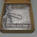 Livabber Flat Napkin Holder, Metal Kitchen Napkin Storage with Weighted Tension Arm Rustic Tissue Paper Dispenser for Countertop, Table Kitchen, Dining Room (With Marble Base, Black)