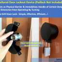 Door Knob Lockout Device (Matt Black, Padlock Not Included). Door Handle Lock - Prevents Doorknobs from Turning and Access to Keyhole. Childproof Door Knob Cover.